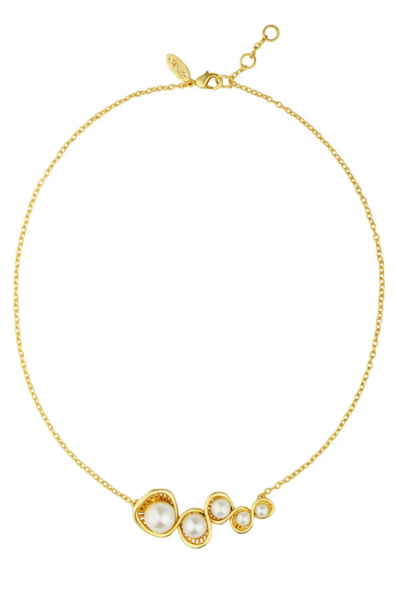 Pearl Power Pendant Necklace Front -  Melrosia - UK - USA