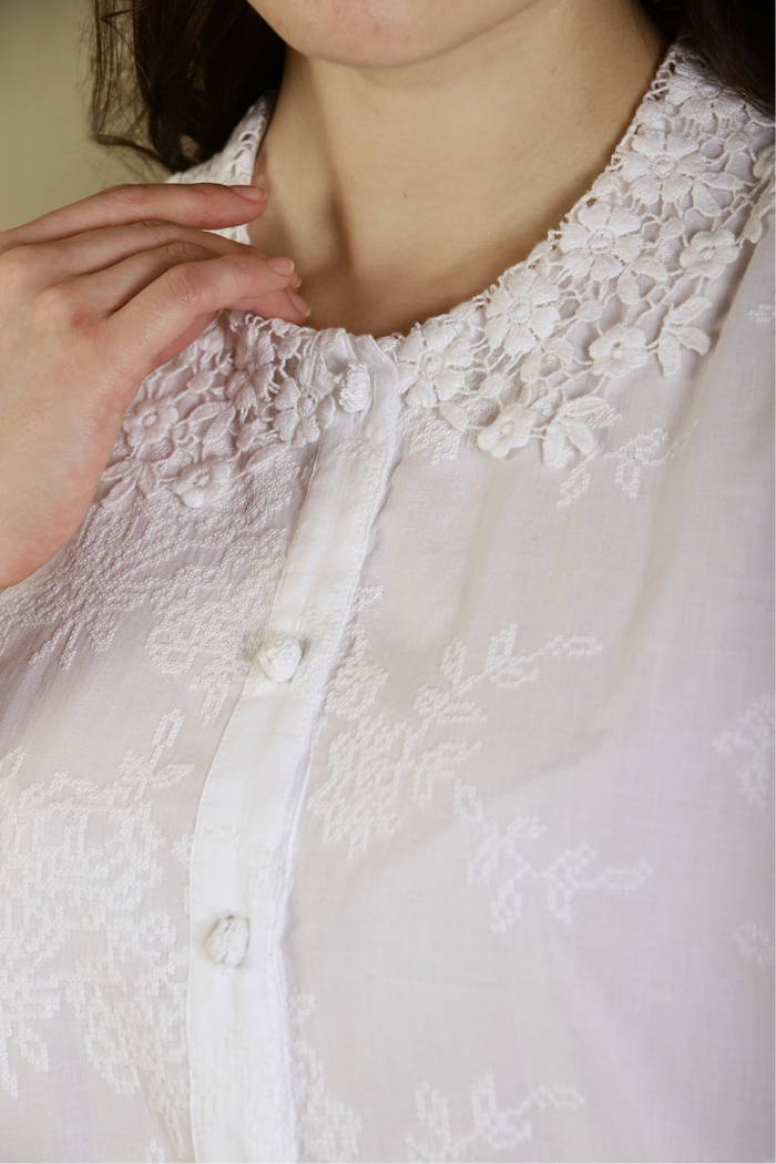 The Grace Shirt - White - Melrosia - UK - USA