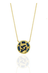 Blue Rocialle Disc Necklace