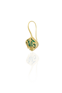 Green Floral Swag Earrings