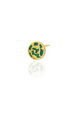 Green Rocialle Disc Earrings