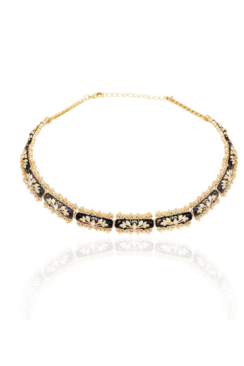 Baroque Enamel & Filigree Choker