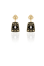 Black & Gold Baroque Earrings