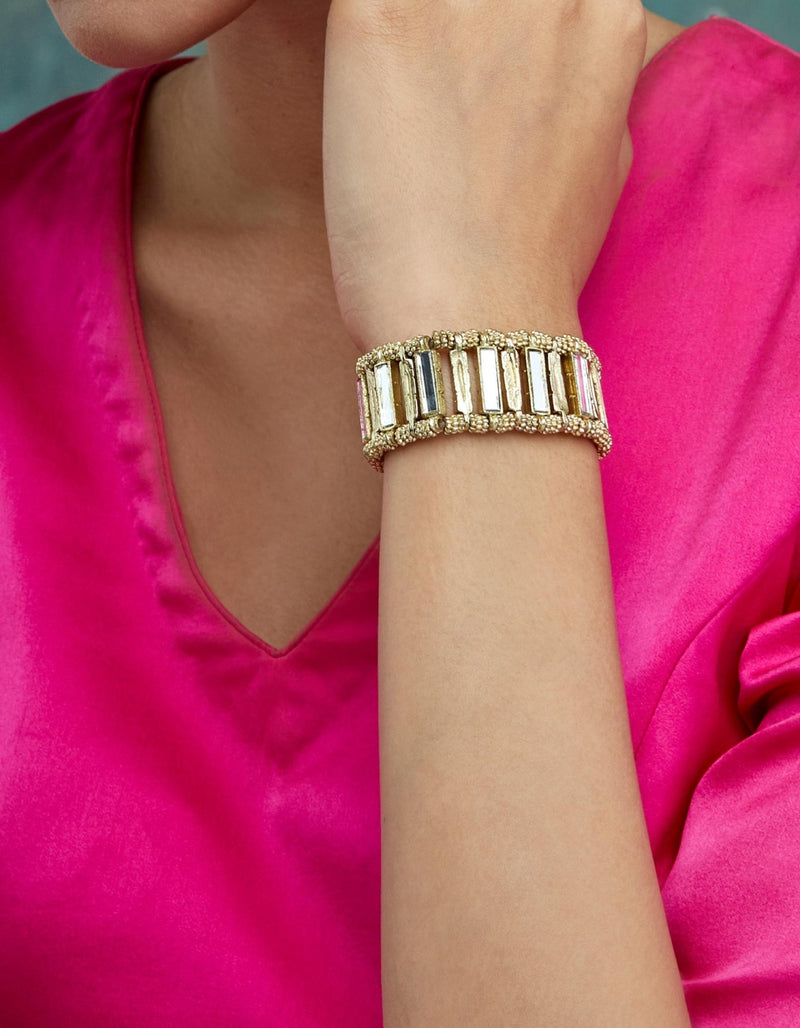 Gold Mirror Brick Bracelet