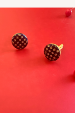 Gingham Enamel Cufflink