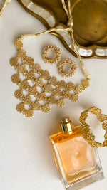 Layered Filigree and Pearl necklace- Melrosia-USA-NewYork