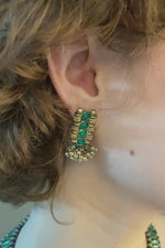 Emerald Queen Enamel Earrings