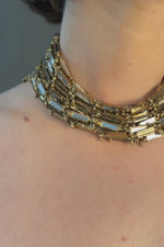 Mirror Brick Statement Choker-Melrosia,UK,France