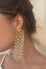 Ziya Pearl Waterfall Earrings
