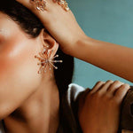 The Jewel Jar Esme Crystals Earrings Starburst Statement Earrings