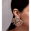 The Jewel Jar Fool Jhadi Earrings Sun Rays Statement Studs Indian hoop earrings with jhumkis