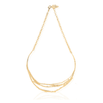 The Jewel Jar Studio Metallurgy Necklaces Gold Metal Dew Drop Necklace Statement Hoop Earrings