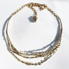 The Jewel Jar Studio Metallurgy Necklaces Gold Metal Dew Drop Necklace Statement Hoop Earrings