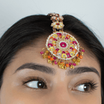 The Jewel Jar Fool Jhadi Headpieces Multicolour Mirror Tikka