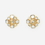 The Jewel Jar Isharya Earrings Art Deco Mirror Stud Earrings