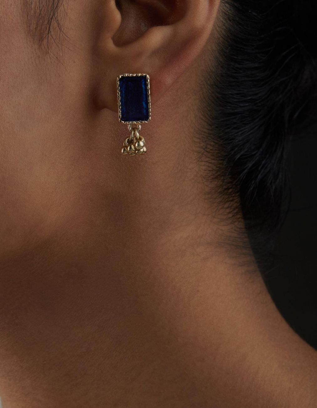 Blue Enamel Earrings-Melrosia-Italy-Spain