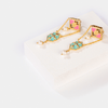 The Jewel Jar Shaya Earrings Enamel Chain Earrings Floral Statement earrings 