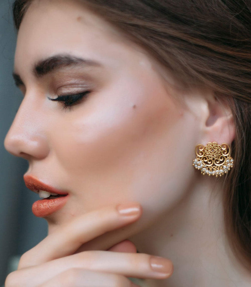 The Jewel Jar Zariin Earrings Delicate Stud Earrings