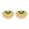 Emerald With Pearls Mogra Earring - Melrosia- Uk - USA
