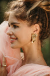 Foil Stud Earrings- Melrosia- UK-USA
