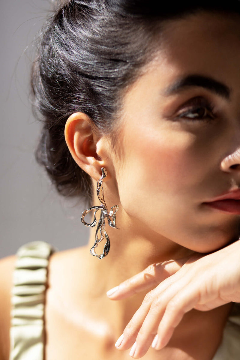 Melrosia-Frida Floral Earrings-New York-London