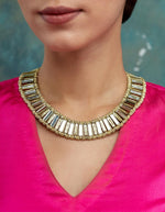 Gold Mirror Necklace-Melrosia- UK-USA