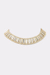 Gold Necklace with Mirrors-melrosia