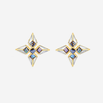 Melrosia-Mirror and mother of pearl studs-UK-Europe