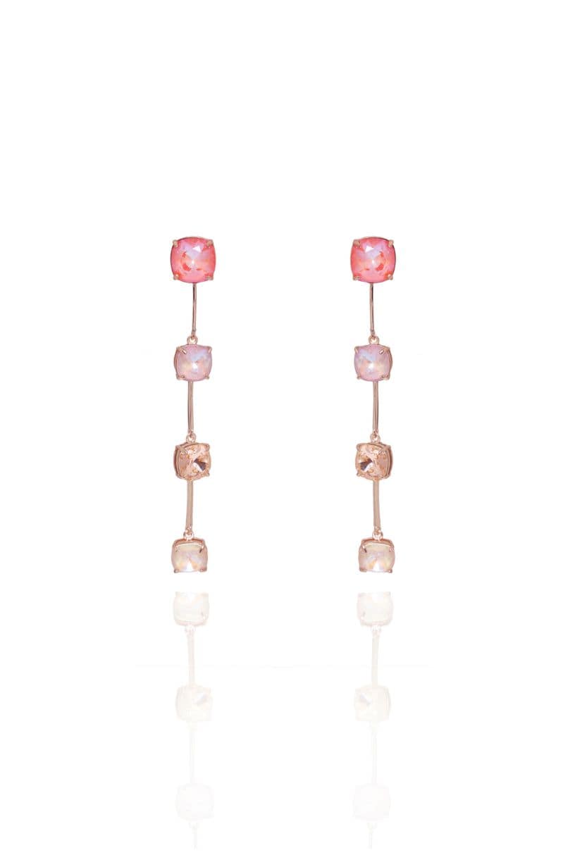 Ombre pink crystal danglers- Melrosia-Uk-USA