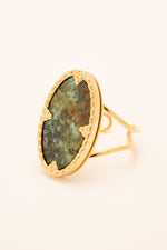 Oval Crystal RIng- Melrosia- Italy- Rome