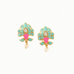 The Jewel Jar Shaya Earrings Pastel Floral Stud Earrings Floral Statement earrings 