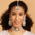 Pastel Embroidery jewellery set-UK-USA-Indian Wedding
