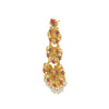 Pink Statement Lotus Earrings-Melrosia-Los Angeles-