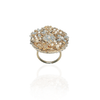 Silver and gold embroidery ring- The Jewel Jar- UK -USA
