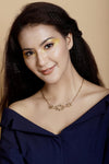 Textured Gold Motif Necklace- studio Melrosia- Toronto-Vancouver