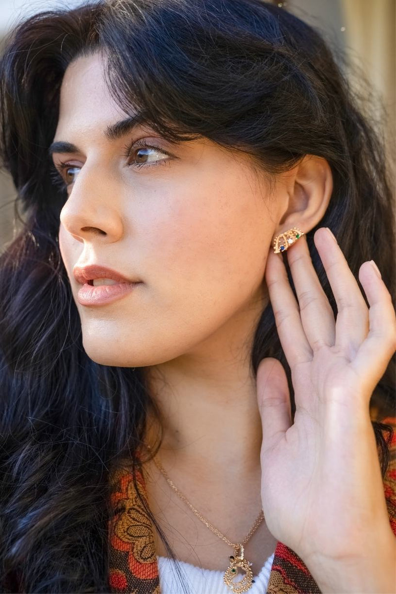 Textured Mini Studs-Studio Melrosia-London-New York