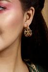 Textured Gold Hoop Earrings- Studio Melrosia- UK-USA