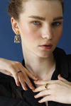 Black and Gold Enamel Earrings-UK-USA_Studio Melrosia