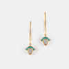 The Jewel Jar Shaya, delicate enamel wire earrings 