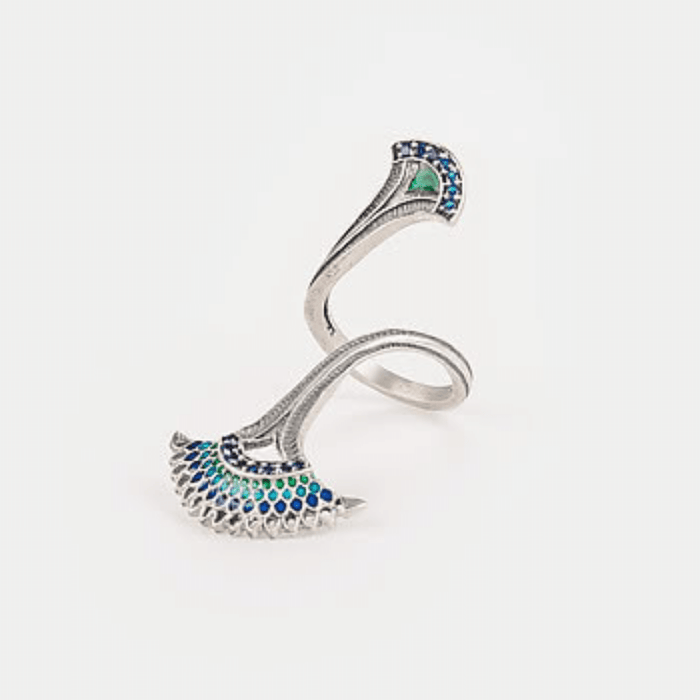 The Jewel Jar, Shaya, Dual Plume Ring