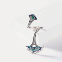 The Jewel Jar, Shaya, Dual Plume Statement Ring