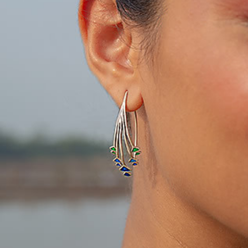 The Jewel Jar Shaya, enamelled earring