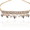 Floral embroidered choker
