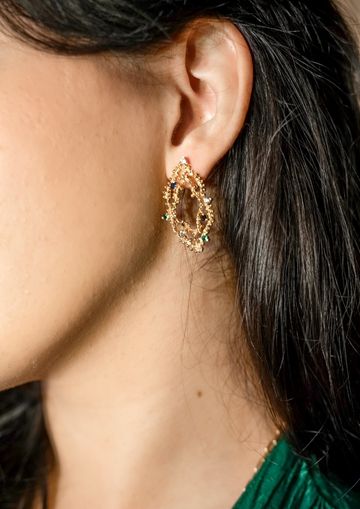 Big Stud Textured Earrings- Melrosia- USA- New York