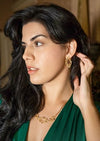 Gold textured Stud Earrings- Melrosia- UK- London