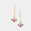 The Jewel Jar Shaya, pastel enamel wire earrings 