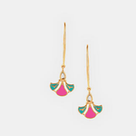 The Jewel Jar Shaya, pastel enamel wire earrings 