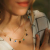 Rainbow Gemstone necklace-Melrosia