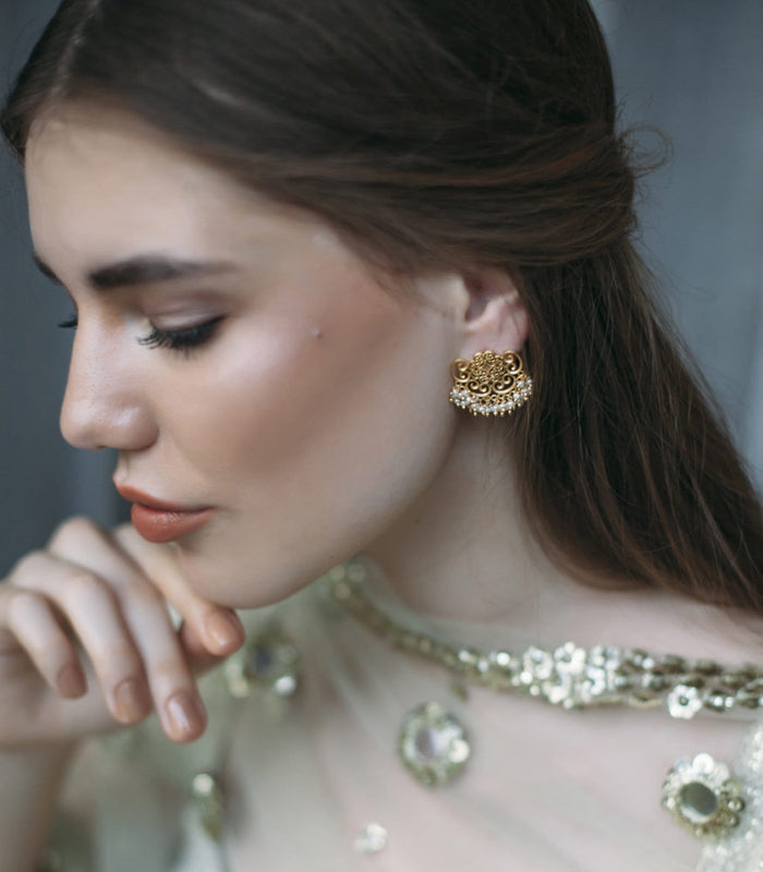 The Jewel Jar Zariin Earrings Delicate Stud Earrings