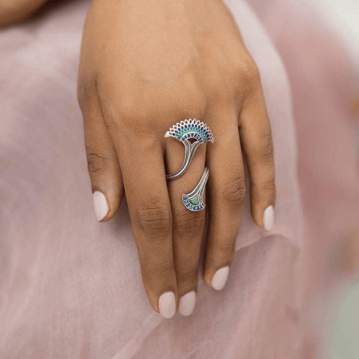 The Jewel Jar, Statement Dual Plume RIng